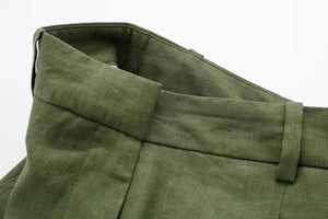 Completo Gilet e Shorts Sartoriale Misto Lino
