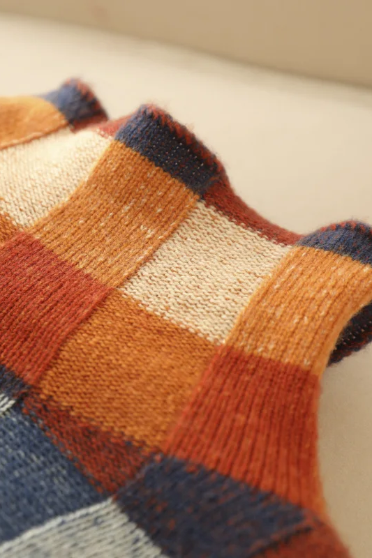 Valerie - Maglione Donna Stampa a Quadri per un'Eleganza Autunnale