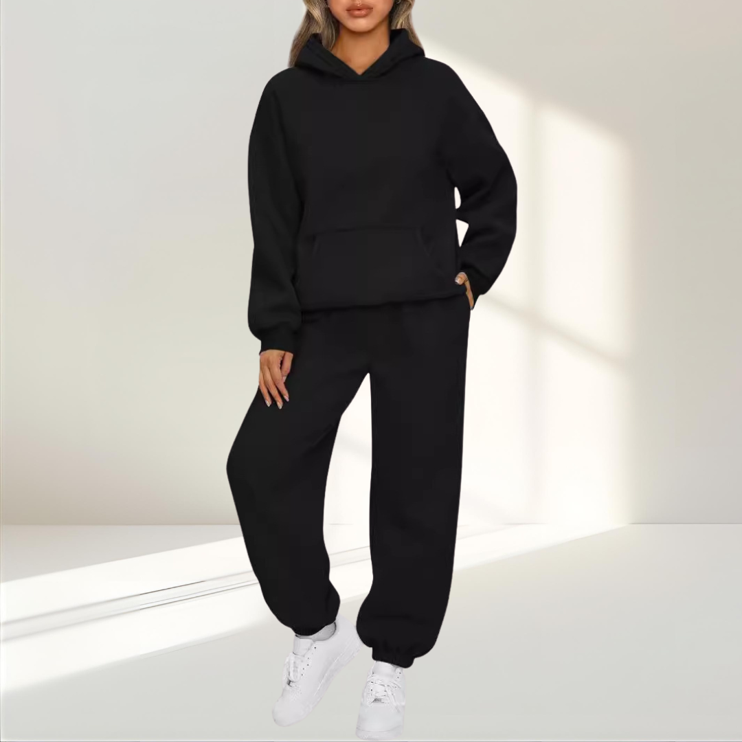 Tuta Donna con Cappuccio in Felpa – Morbida, Calda e Versatile – Martina