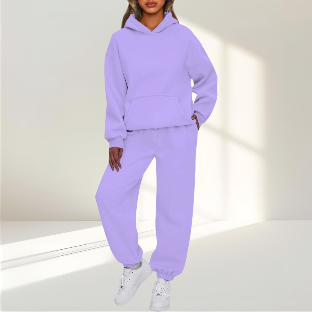 Tuta Donna con Cappuccio in Felpa – Morbida, Calda e Versatile – Martina