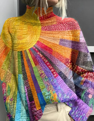Maglione Dolcevita con Stampa Radiante