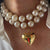 Valentina - Collana Elegante con Perle e Ciondolo a Cuore