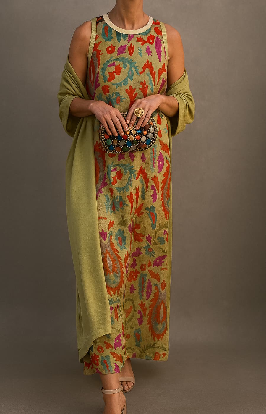 Vestito Lungo Elegante Donna – Abito Chic per Cerimonia e Eventi
