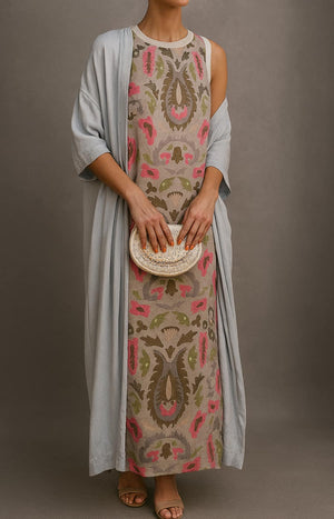 Vestito Lungo Elegante Donna – Abito Estivo Chic per Cerimonia e Eventi