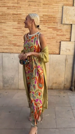 Vestito Lungo Elegante Donna – Abito Estivo Chic per Cerimonia e Eventi