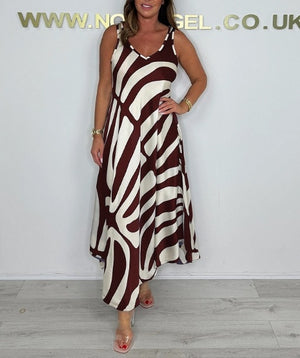 Vestito Maya – Abito Estivo Lungo con Stampa Artistica