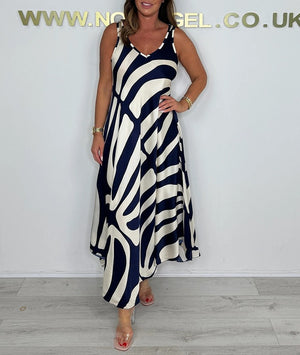 Vestito Maya – Abito Estivo Lungo con Stampa Artistica