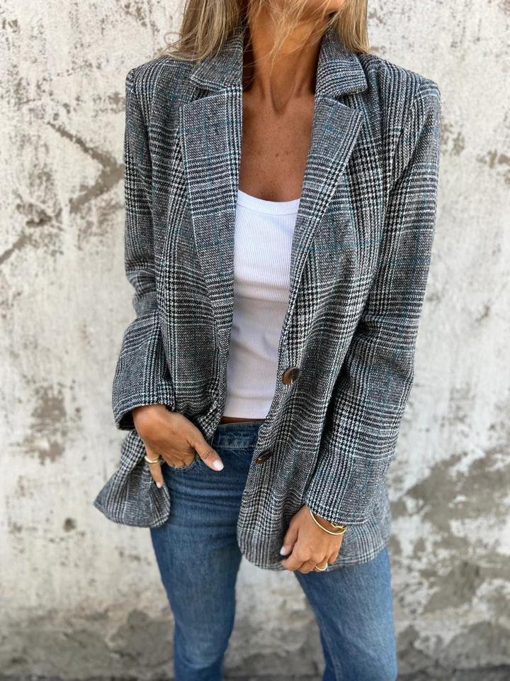 Andrea | Blazer Donna Invernale Elegante a Quadri