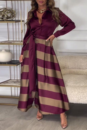 Viena - Vestito Lungo Elegante con Effetto Due Pezzi