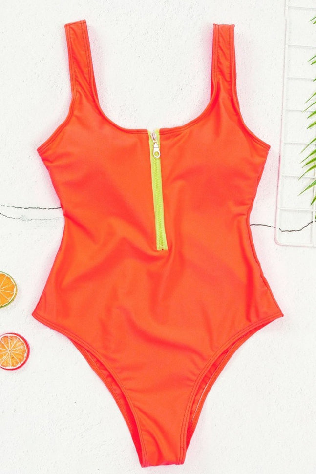 Costume da Bagno Scollo a V con Zip
