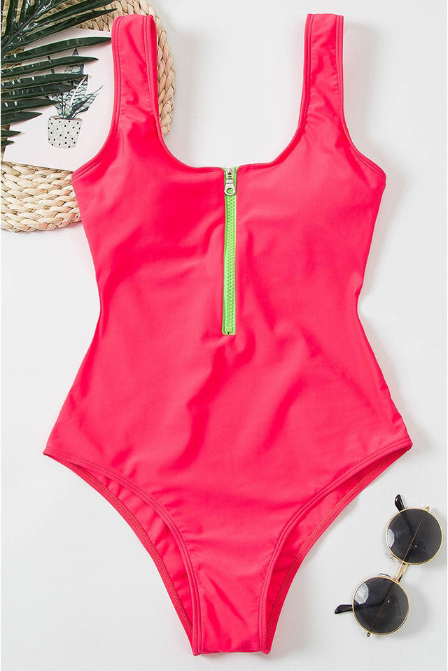Costume da Bagno Scollo a V con Zip
