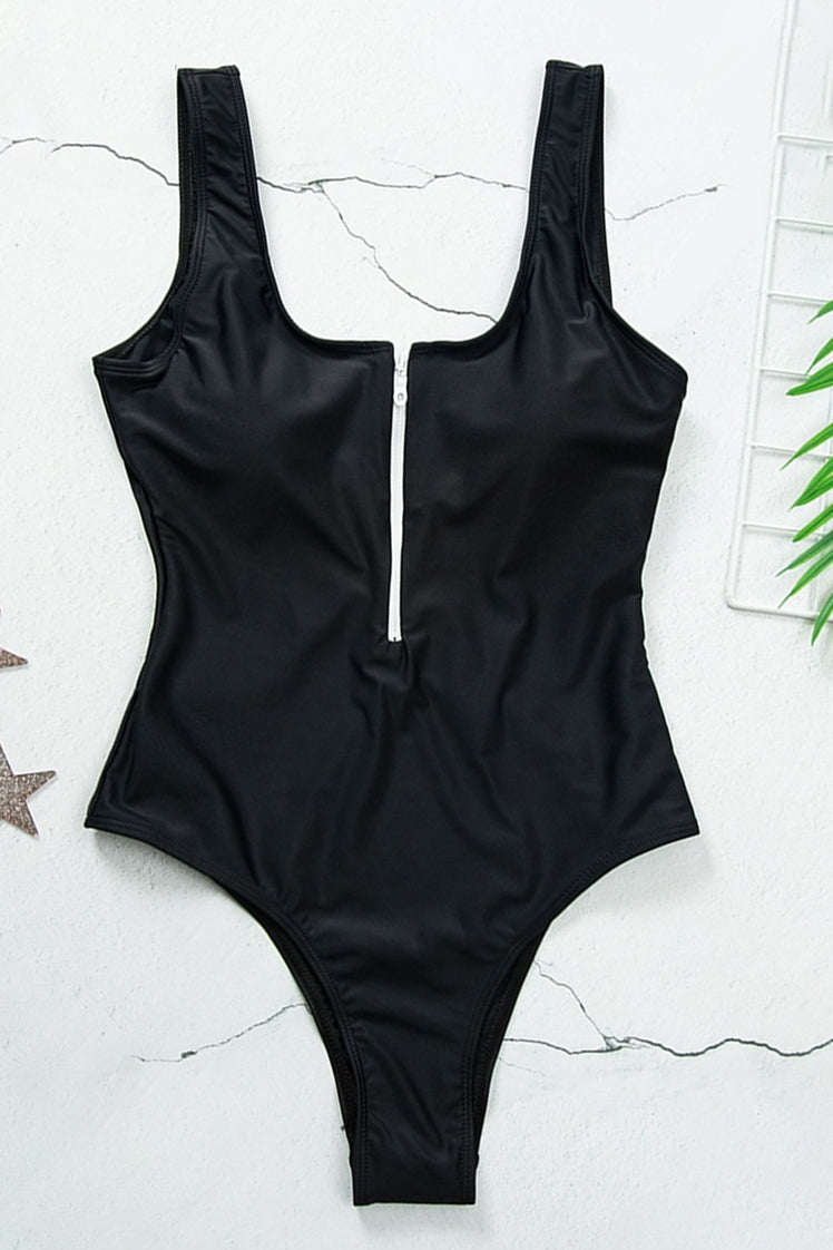 Costume da Bagno Scollo a V con Zip