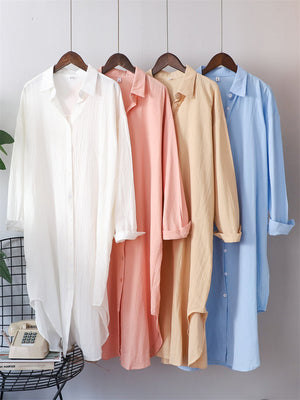 Vestito Camicia Midi Ivy Lungo in Lino