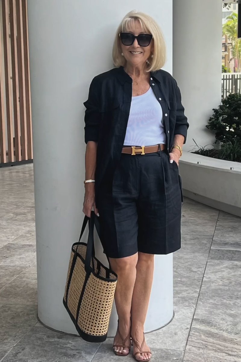 Completo Camicia e Shorts in Lino e Cotone Verona | Eleganza Casual Senza Tempo