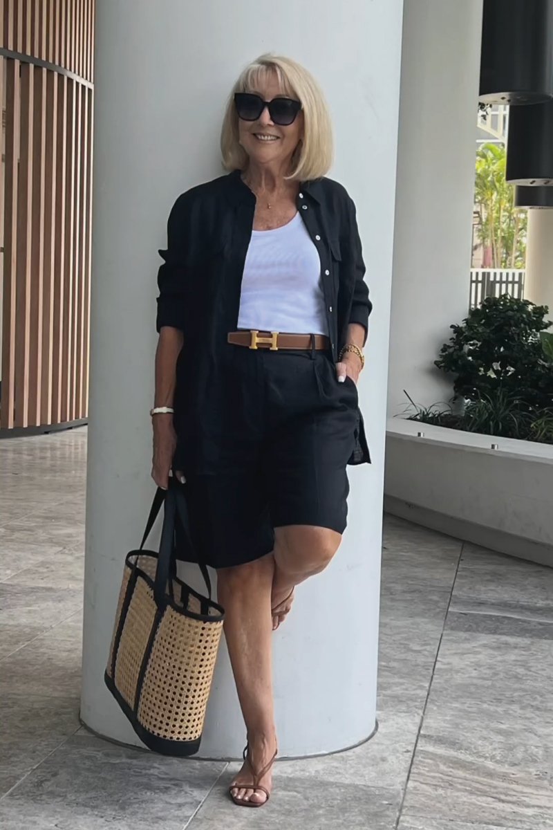 Completo Camicia e Shorts in Lino e Cotone Verona | Eleganza Casual Senza Tempo