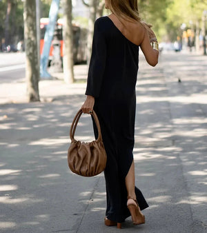 Vestito Lungo Estivo Monospalla – Elegante, Fluido e Perfetto per Ogni Occasione
