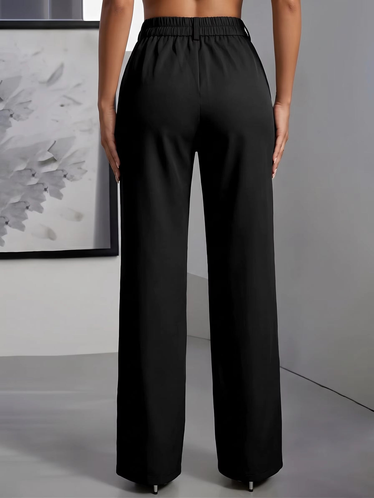 Pantaloni Eleganti Donna a Vita Alta e Gamba Larga – Comfort Sartoriale e Silhouette Slanciata – Claudia
