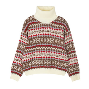 Maglione Natalizio Donna Morbido con Collo Alto – Calore e Stile per le Feste – Clara