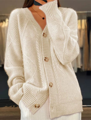 Cardigan Donna Morbido e Avvolgente – Eleganza Romantica per Ogni Giorno – Rachele