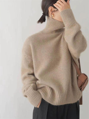 Maglione Elegante, Maglione Donna, Maglione Invernale, Maglione Morbido, Maglione Collo Alto, Maglione Leela Moda