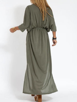 Vestito Lungo Elegante Louisa con Apertura Laterale
