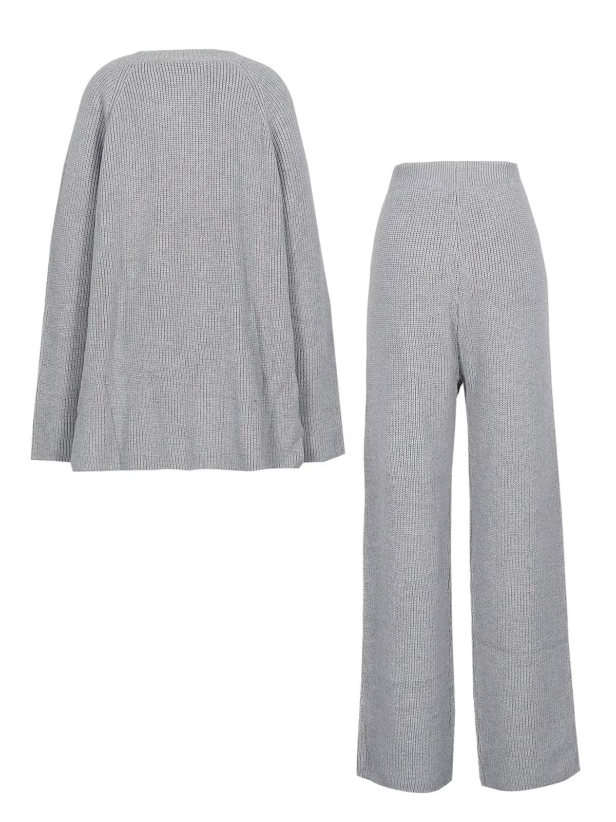 Completo Donna Plissé con Maglia Lunga e Pantaloni a Gamba Larga – Eleganza Fluida e Comfort – Adriana