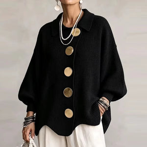 Cardigan Donna Morbido con Maxi Bottoni – Eleganza Sofisticata per Ogni Giorno – Adriana