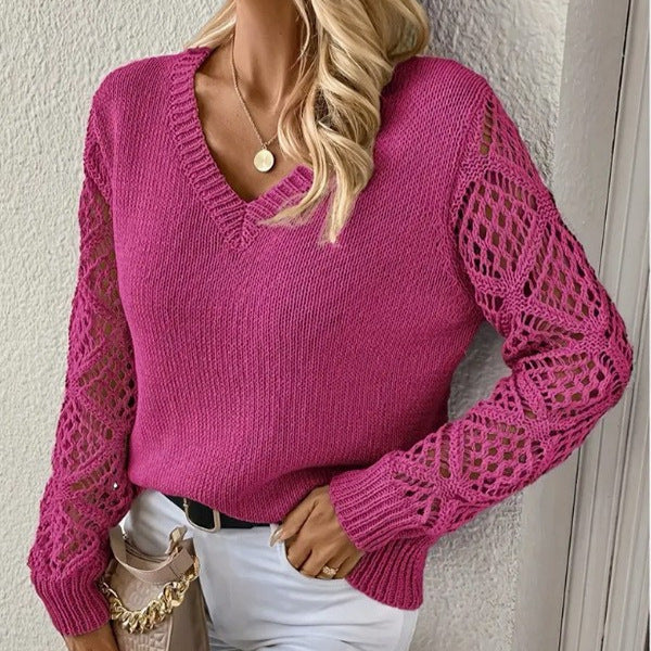 Maglione Donna con Scollo a V – Eleganza Leggera e Comfort Quotidiano – Teresa