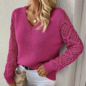 Maglione Donna con Scollo a V – Eleganza Leggera e Comfort Quotidiano – Teresa