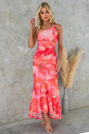Amara | Vestito Lungo Elegante con Stampa Floreale