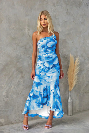 Amara | Vestito Lungo Elegante con Stampa Floreale
