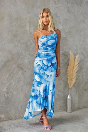 Amara | Vestito Lungo Elegante con Stampa Floreale