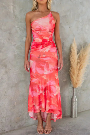 Amara | Vestito Lungo Elegante con Stampa Floreale
