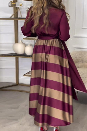 Viena - Vestito Lungo Elegante con Effetto Due Pezzi