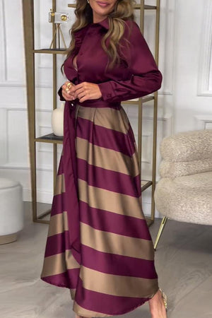 Viena - Vestito Lungo Elegante con Effetto Due Pezzi