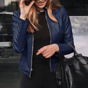 Giacca Donna Invernale in Pelle Elegante – Slim Fit con Cerniera