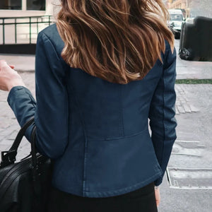 Giacca Donna Invernale in Pelle Elegante – Slim Fit con Cerniera