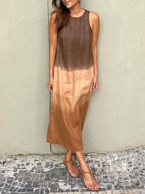 Lysandra - Vestito Lungo Casual con Stampa Tie-Dye