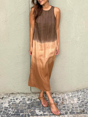 Lysandra - Vestito Lungo Casual con Stampa Tie-Dye
