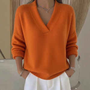 Maglione Donna Oversize con Scollo a V – Morbidezza, Comfort e Stile Versatile – Camilla