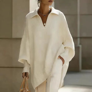 Poncho Donna Morbido con Colletto – Eleganza Avvolgente e Libertà di Movimento – Noemi