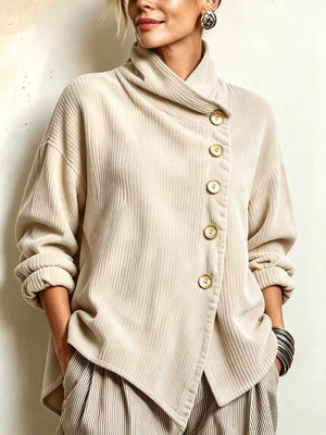 Giacca Donna Morbida con Collo Avvolgente – Comfort Elegante per Ogni Giorno – Federica