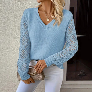 Maglione Donna con Scollo a V – Eleganza Leggera e Comfort Quotidiano – Teresa