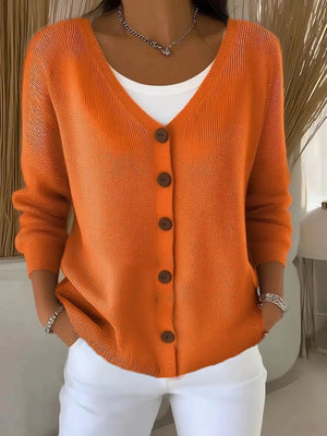 Cardigan Donna Morbido con Scollo a V – Semplice Eleganza per Ogni Giorno – Daniela