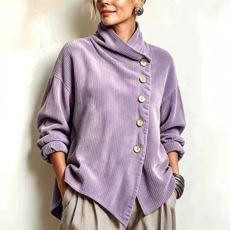 Giacca Donna Morbida con Collo Avvolgente – Comfort Elegante per Ogni Giorno – Federica