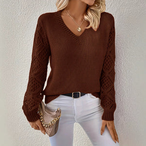Maglione Donna con Scollo a V – Eleganza Leggera e Comfort Quotidiano – Teresa