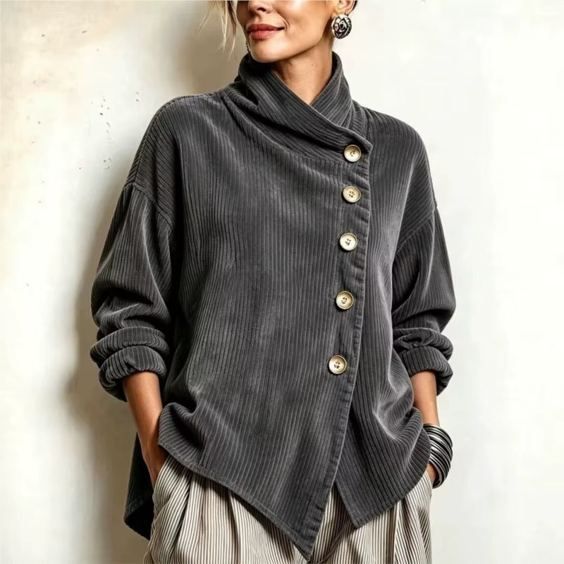 Giacca Donna Morbida con Collo Avvolgente – Comfort Elegante per Ogni Giorno – Federica