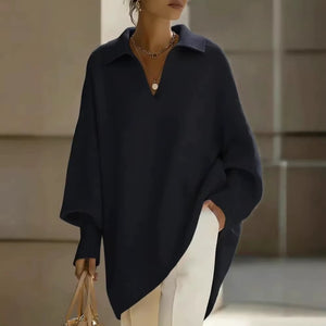 Poncho Donna Morbido con Colletto – Eleganza Avvolgente e Libertà di Movimento – Noemi