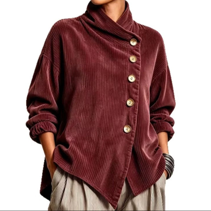 Giacca Donna Morbida con Collo Avvolgente – Comfort Elegante per Ogni Giorno – Federica