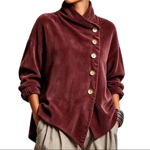 Giacca Donna Morbida con Collo Avvolgente – Comfort Elegante per Ogni Giorno – Federica